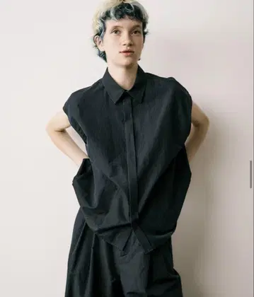 ATON SILKLINENSHANTUNG SHIRTVEST SHORT S