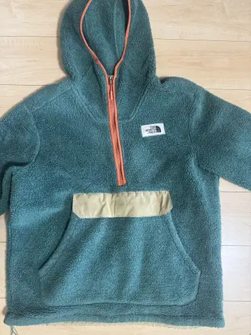 THE NORTH FACE 플리스 후드티 그린