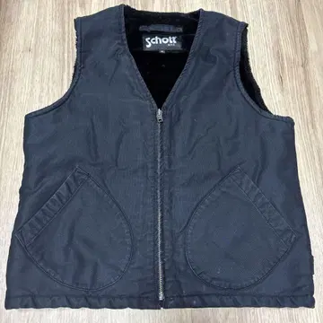 [배송비 포함] Schott 블랙 보아 베스트 M 사이즈
