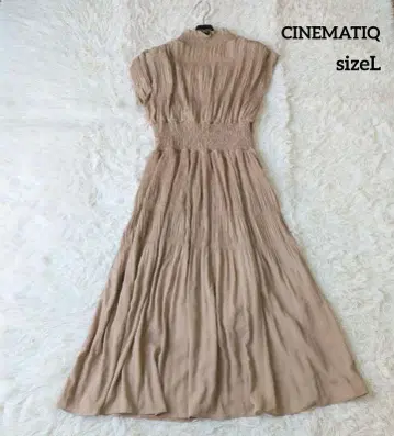 CINEMATIQ 시네마틱 마조리카 원피스 L 베이지 모토 스즈키 씨