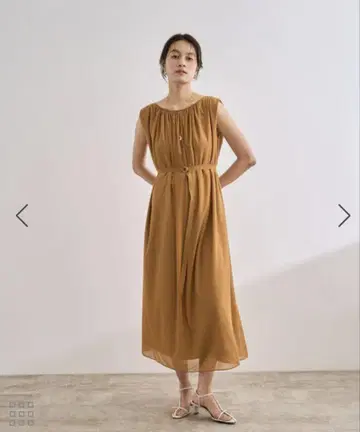 ROPE 슬리브리스 롱 원피스 38 오렌지