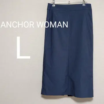 새상품급 ANCHOR WOMAN 앵커우먼 스커트 L 타이트 파랑