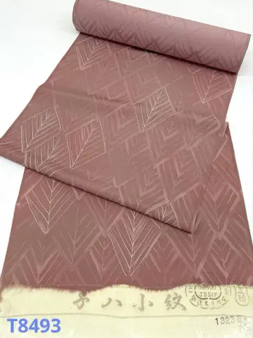 코몬 잎사귀 문양 보카시 순수 실크 옷감