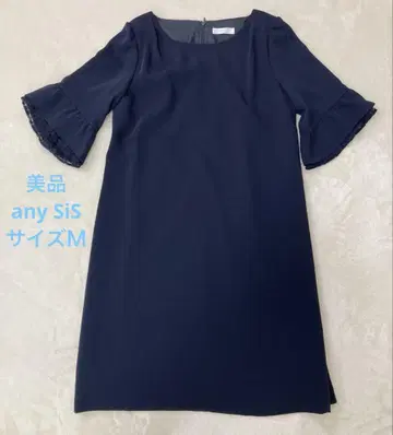 새상품급 any SiS 네이비 플레어 슬리브 원피스 사이즈 M