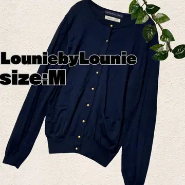 LOUNIE by Lounie 가디건 네이비 골드 버튼 냉방병 예방 M