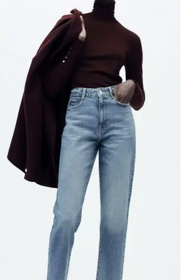 미사용 택 포함 ZARA 하이웨스트 청바지 40인치