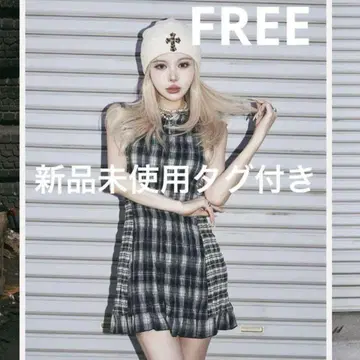Darich 다리치 체크 콤비 미니 원피스