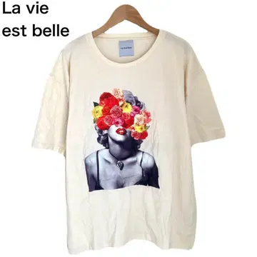 La vie est belle 티셔츠 마릴린 몬로 반팔 꽃무늬 L