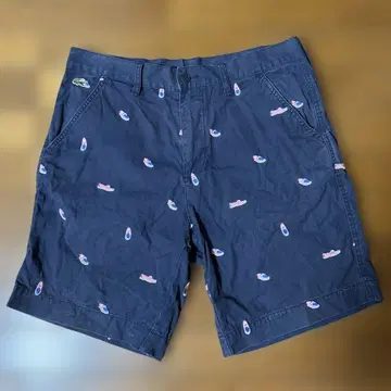 LACOSTE LIVE 하프 팬츠 숏팬츠 네이비 데크 슈즈