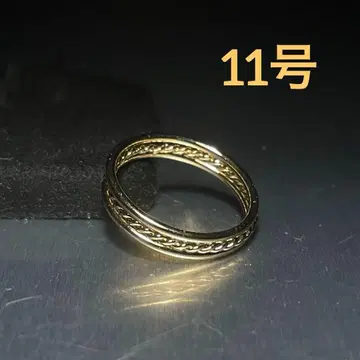 빈티지 패션 반지 골드 11호 땋은 디자인 심플 기프트