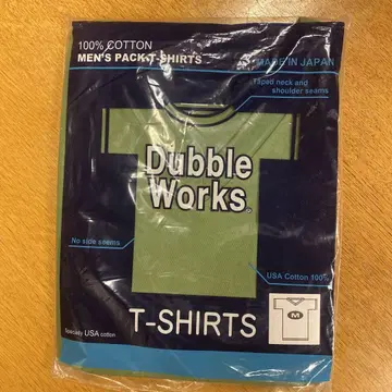 Dubble Works 100% 코튼 티셔츠 V넥