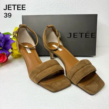 [미사용품] JETEE 앵클 스트랩 샌들 스웨이드 24.5cm