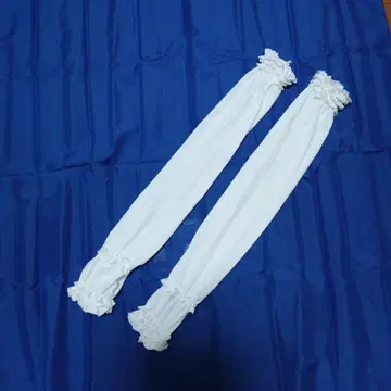 핑크하우스 프릴 리본 암커버 화이트