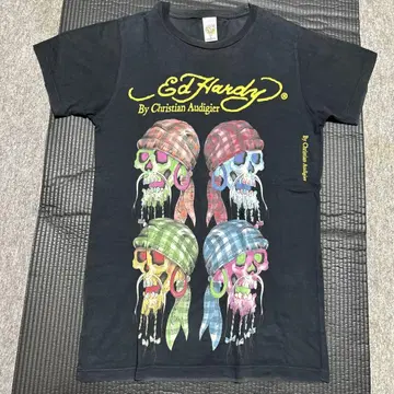 Ed Hardy 스컬 티셔츠 블랙