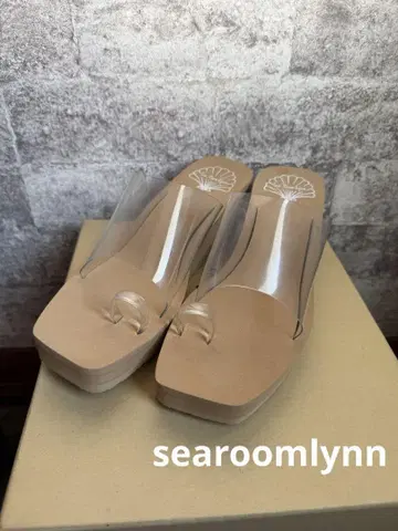 searoomlynn 클리어 비치 샌들 베이지 L