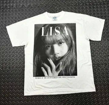 LISA BLACKPINK WHITE 리사블랙핑크 티셔츠