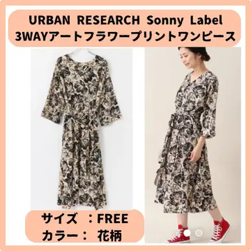 *URBAN RESEARCH* 3WAY 아트 플라워 프린트 원피스 겉옷