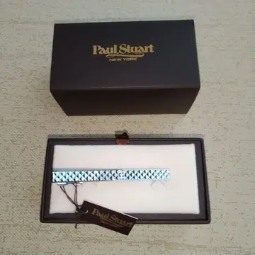 [미사용] Paul Stuart 실버 넥타이핀 박스 포함