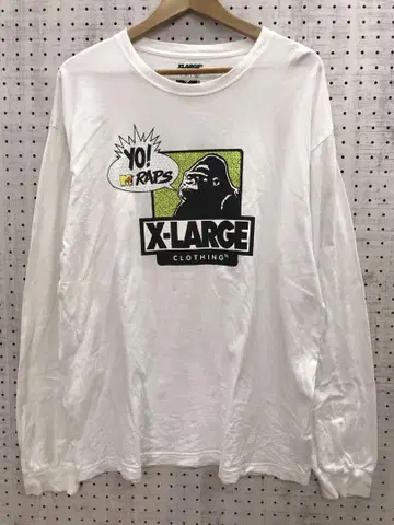 XLARGE x YO! MYV RAPS 콜라보 고릴라 그래픽 롱T