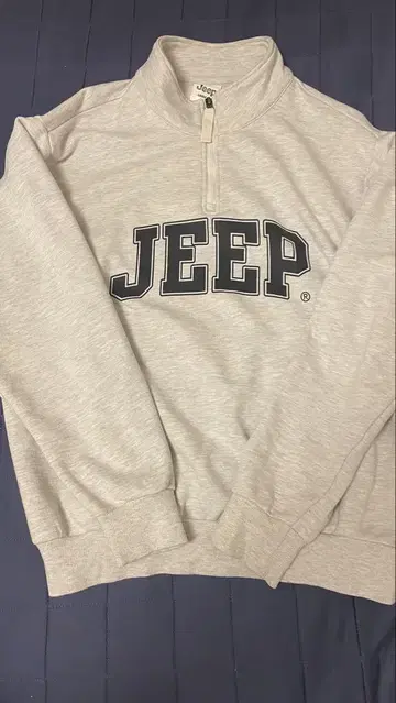 Jeep 그레이 집업 트레이닝복 L