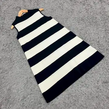 센스 발군 ZARA KNIT 자라 니트 [ S ] 슬리브리스 원피스 보더