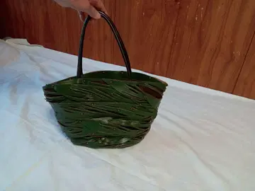 OSAW 그린 뜨개질 바스켓백