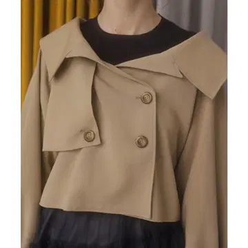 [REDYAZEL] 2WAY 숏 블루종 트렌치 베이지