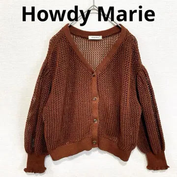 Howdy Marie 하우디 마리 시스루 니트 프릴 가디건