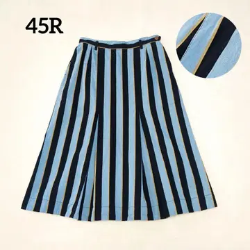 45R 인디고 플레어 스커트 일본제 L 사이즈