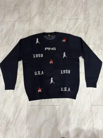 PING 네이비 스웨터