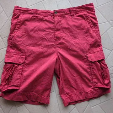 TOMMY HILFIGER 카고 하프 팬츠 빨간색 W38
