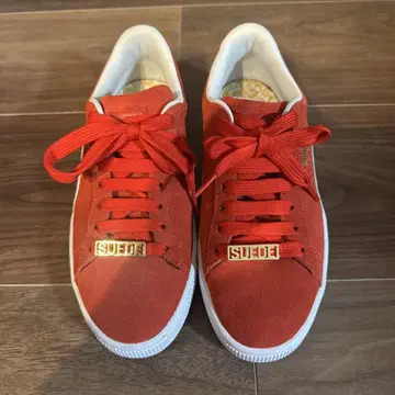 PUMA 스니커즈 스웨이드 빨간색 24cm