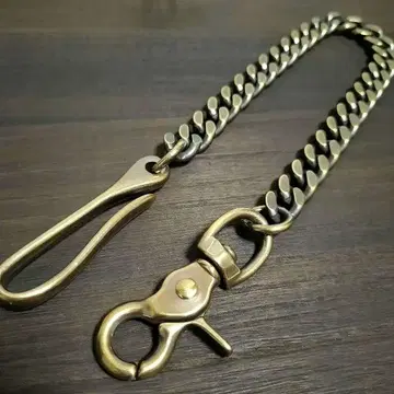 훈제 놋쇠 키헤이 14mm 지갑 체인 빈티지 브라스 낚시 바늘