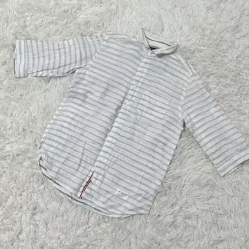 [ c5642 ] SETTING CRACKS 셔츠 보더 화이트