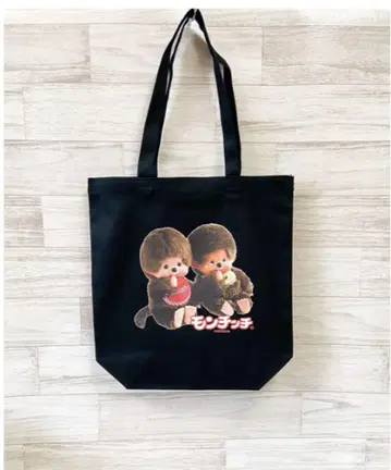 몬치치 전시회 한정 M 토트 앉아있는 몬치치 블랙