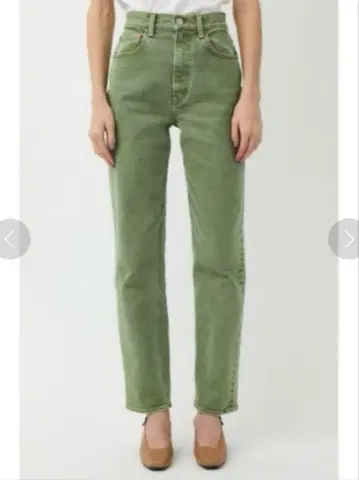 MOUSSY PLAIN JEANS COLOR 스트레이트 그린 25