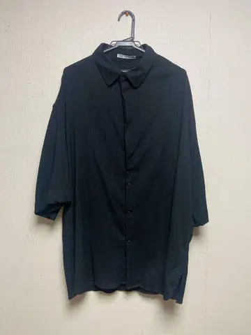 ZARA 반팔 셔츠 블랙 L 남성용