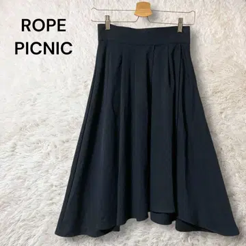 ROPE PICNIC 턱 플레어 스커트 밑단 아치형 네이비 M