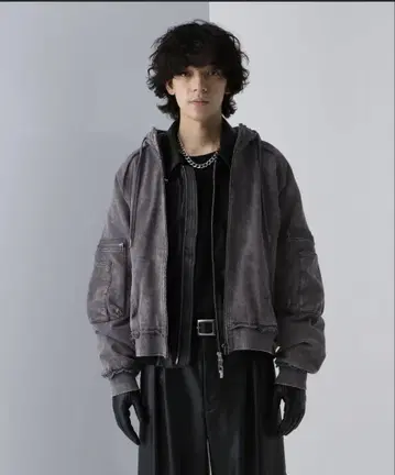 HARE 피그먼트 더블 포켓 ZIP 후드티