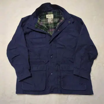 90s 화이트 택 에디 바우어 아우터 자켓 안감 체크 네이비