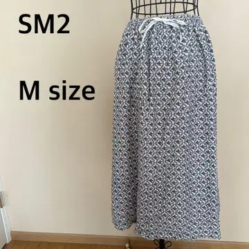 [ SM2 ] 꽃무늬 롱 스커트/면 100%/올 패턴/리본/여성용