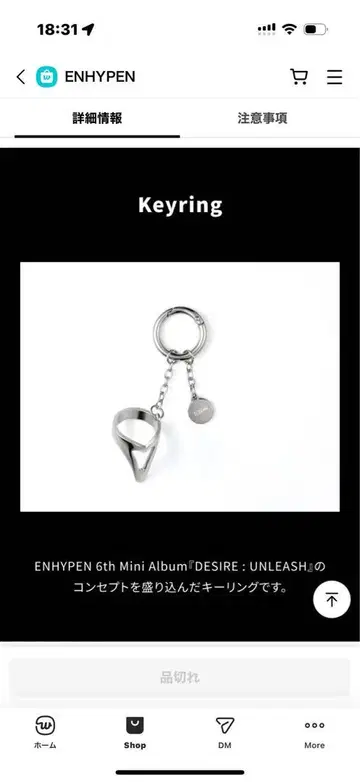 ENHYPEN 'DESIRE: UNLEASH' 키링