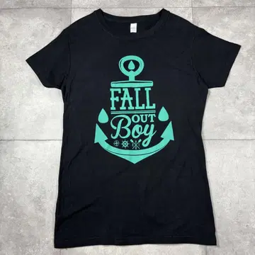 구제 의류 락 밴드 Fall Out Boy 닻 패턴 여성용 티셔츠