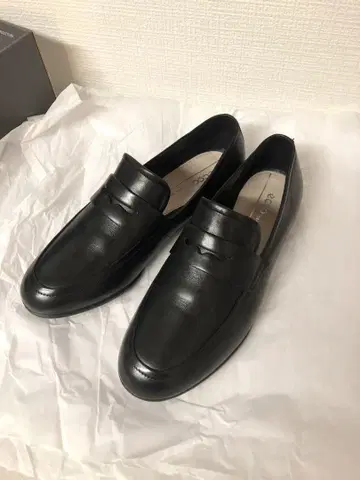 ecco 에코 천연 가죽 레더 로퍼 22cm (35) 블랙