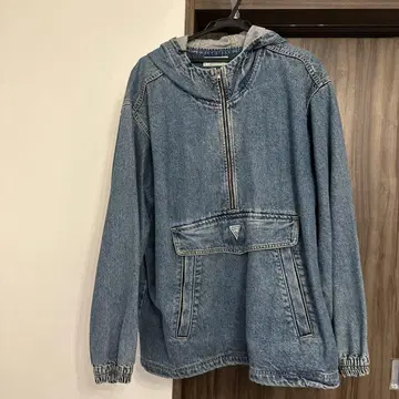 GUESS 후드 데님 재킷