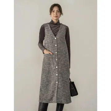 ketty 케티 트위드 점퍼드레스 (점퍼 드레스) 블랙 계열 M 사이즈
