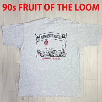90s 엘살바도르 제조 프룻 오브 더 룸 싱글 스티치 티셔츠 기업