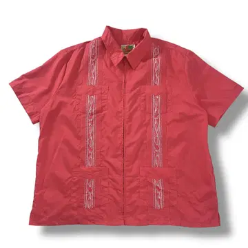 새상품급 90년대 HABAND GUAYABERA 쿠바 셔츠 지퍼 XL