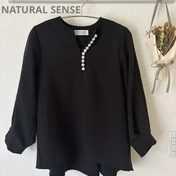 NATURAL SENSE 내추럴 센스 키넥 펄 블라우스 블랙