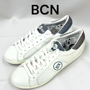 BCN 스페인산 가죽 화이트 스니커즈